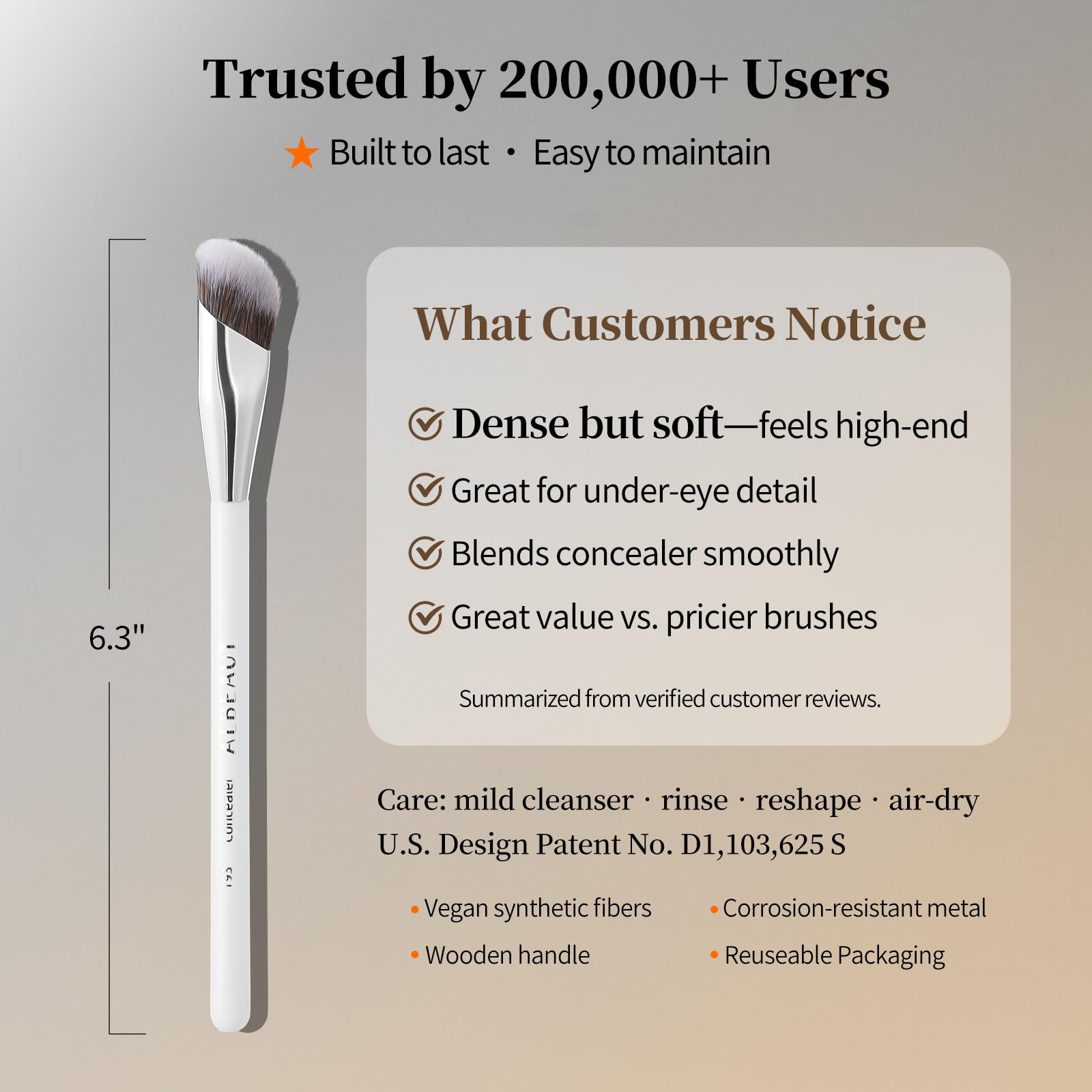 Albeaut Concealer Brush pro-tip uses setting spray before blending.