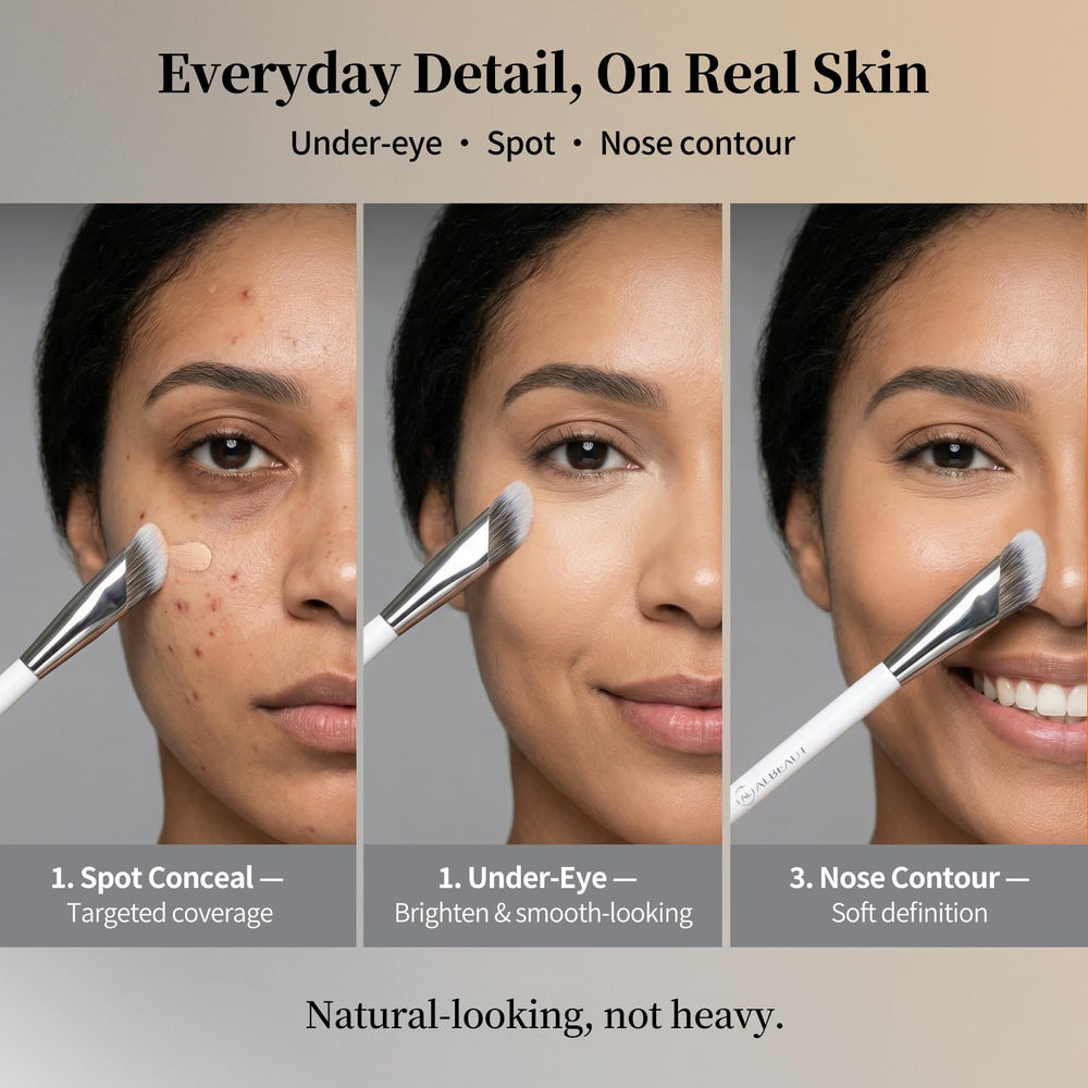 Albeaut Concealer Brush versatile with liquids, creams, and powders.
