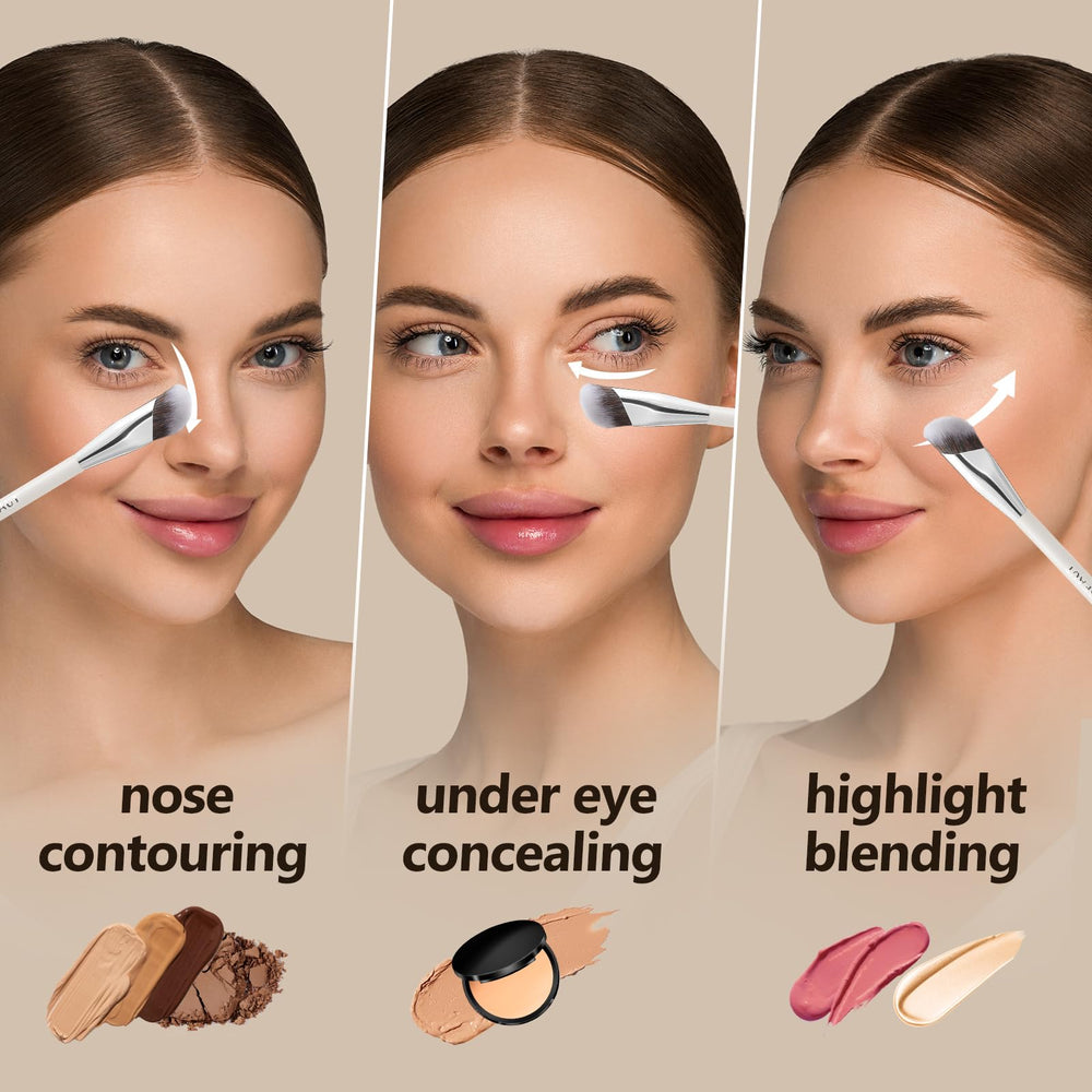ALBEAUT ergonomic birch handle provides comfortable control during makeup sessions