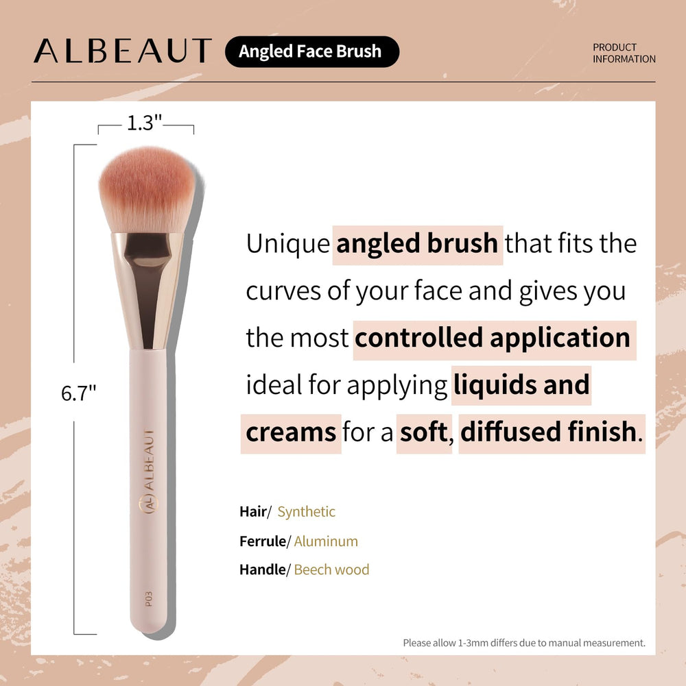 ALBEAUT highlight brush angled for lifting high points with subtle glow.