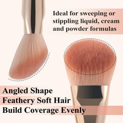ALBEAUT multitask face brush blends foundation, contour, and highlighter for a natural look.