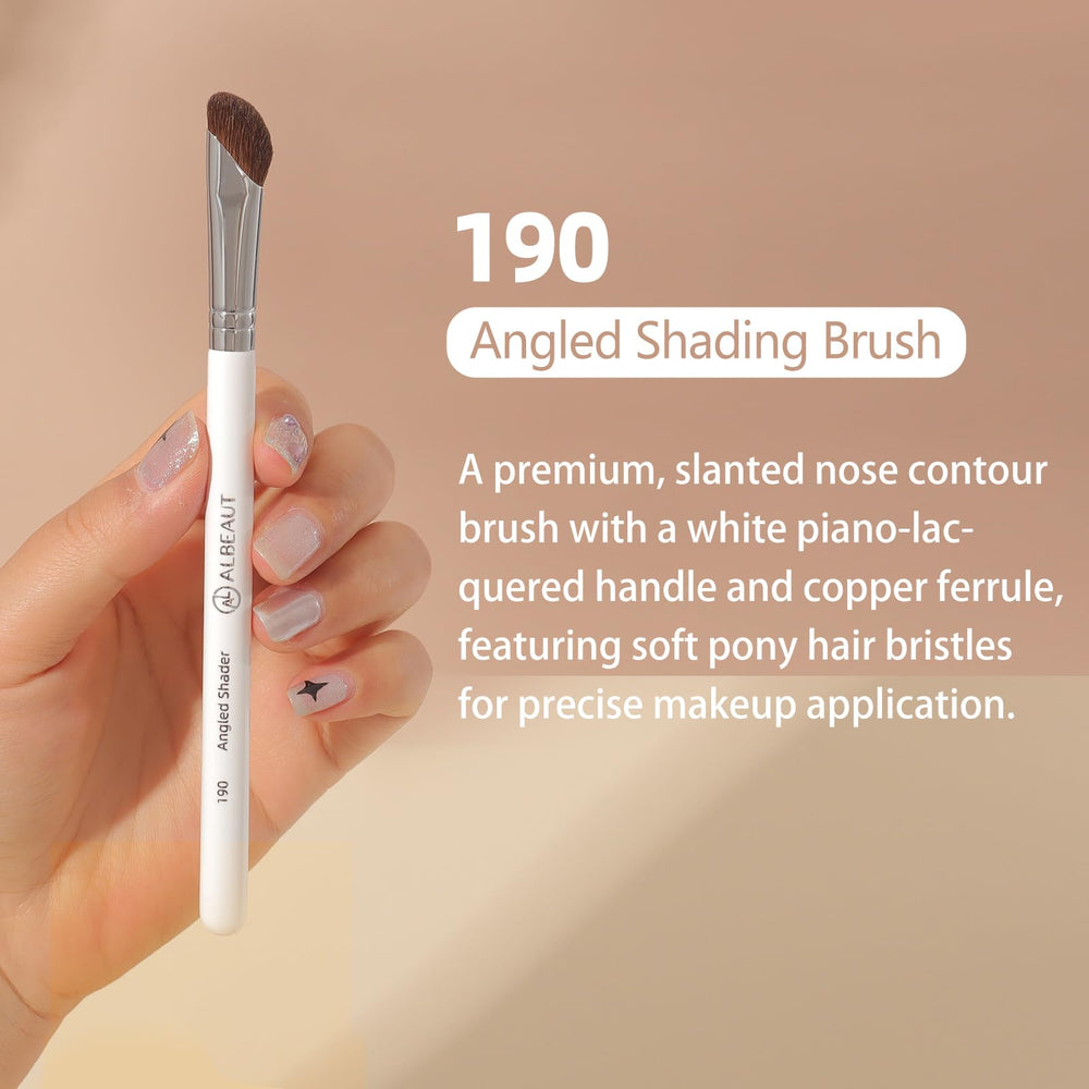 ALBEAUT nose contour brush with angled head for precise definition.