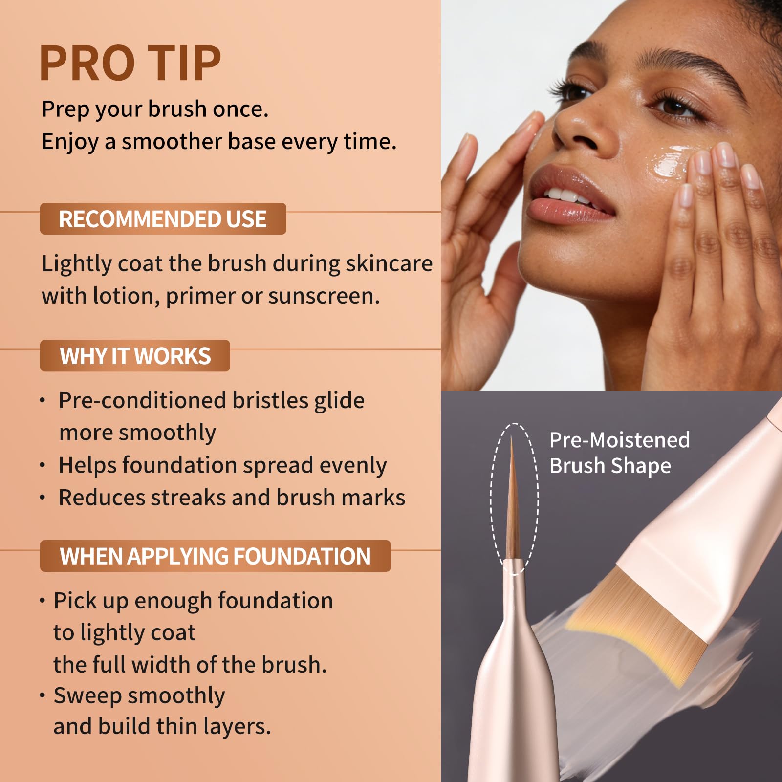 ALBEAUT Untra-thin Flat Foundation Brush wide surface spreads makeup quickly
