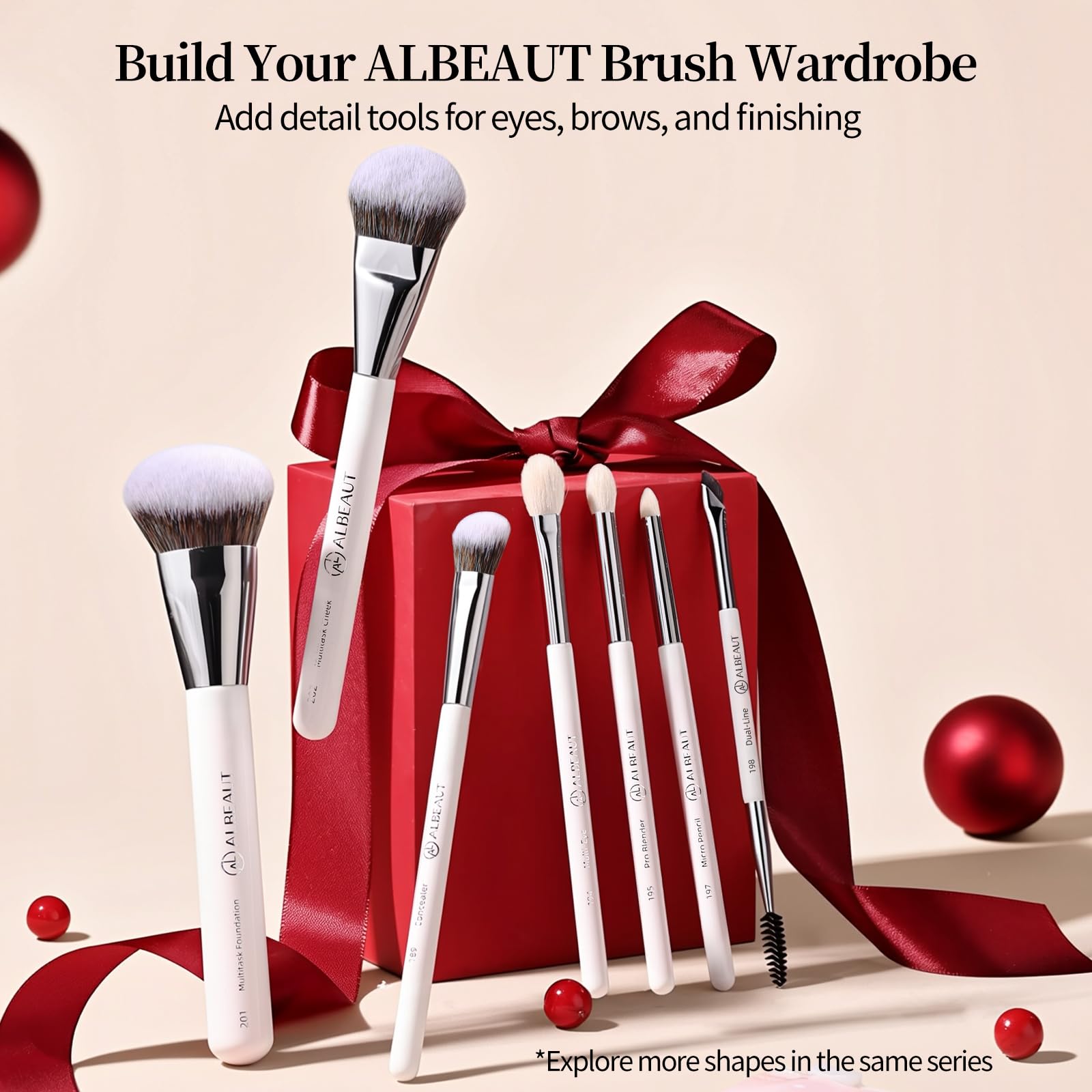 ALBEAUT wooden handles and durable ferrules support daily use