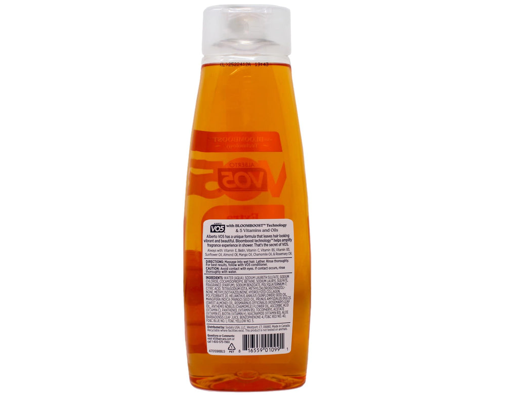 Alberto VO5 Extra Body champú, espuma cremosa para lavado suave y efectivo.