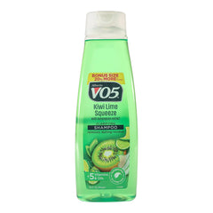 Alberto VO5 Kiwi Lime Squeeze champú clarificante en botella, hidratación suave y revitalizante.