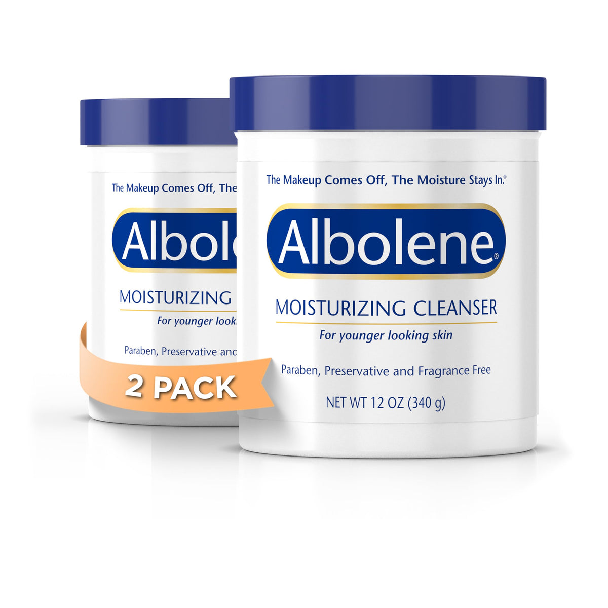 Albolene moisturizing cleanser balm in a jar for fragrance-free daily makeup removal.