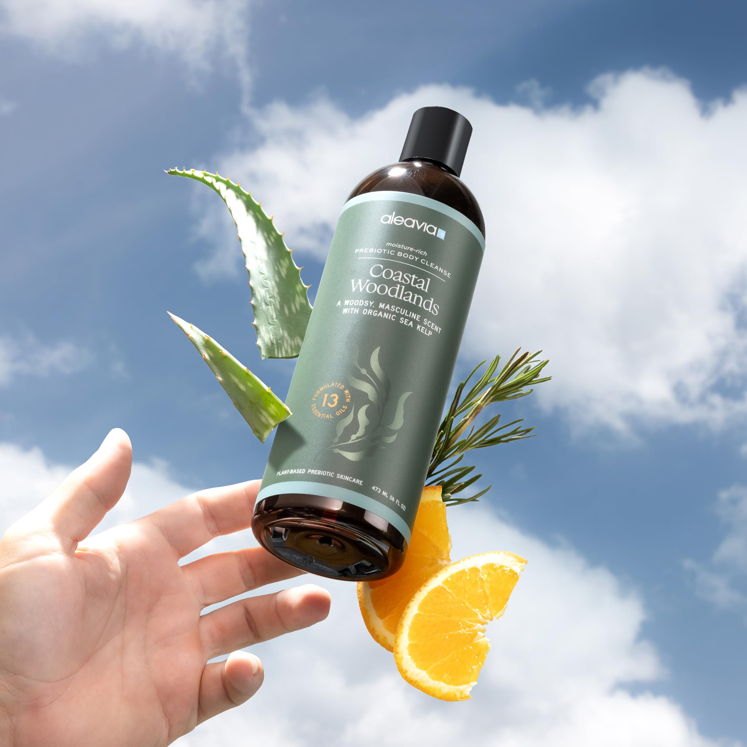 Aleavia Coastal Woodlands 13-essential-oils blend offers a woodsy aroma