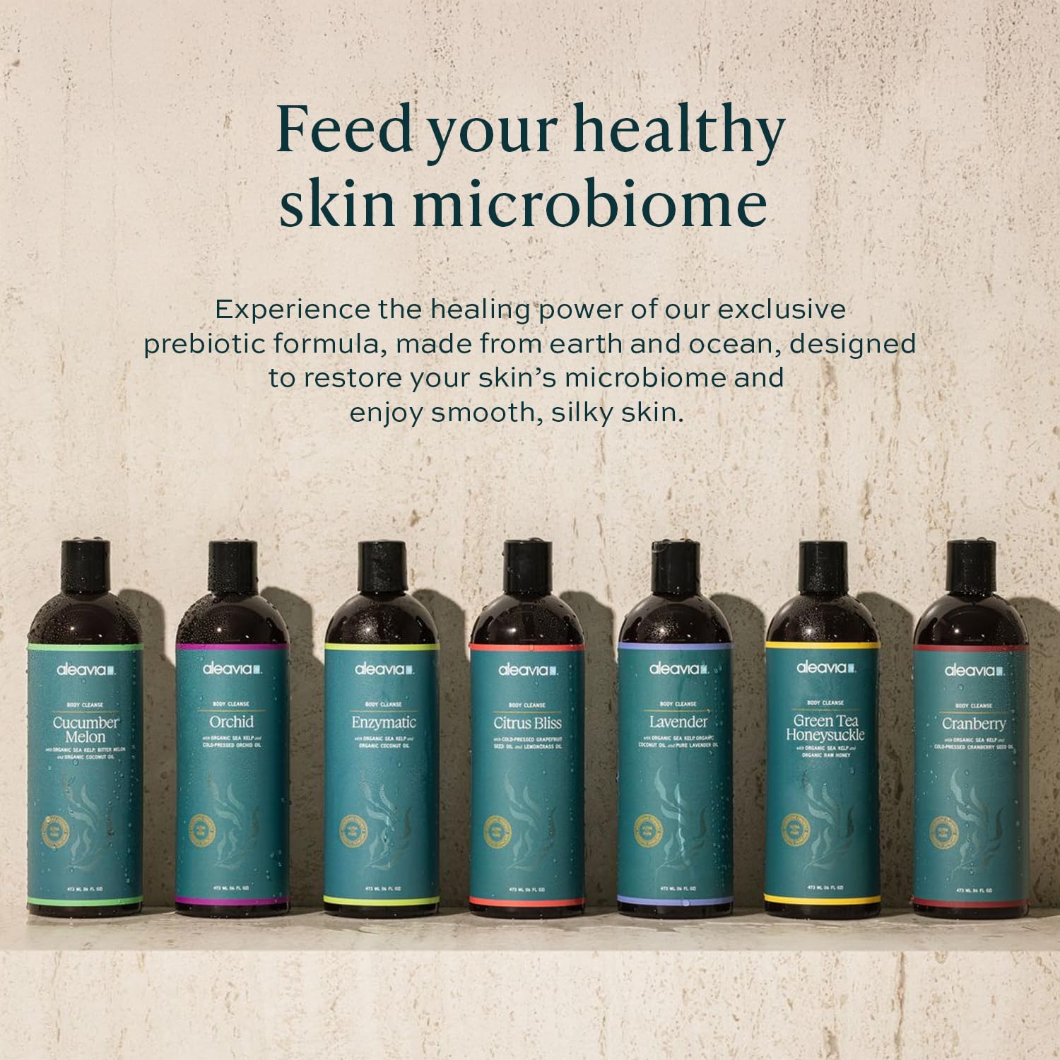 Aleavia Lavender Body Cleanse in a spa-like bathroom invites gentle daily purification.