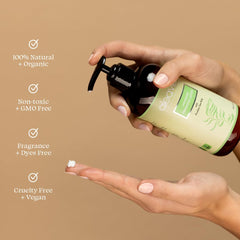 Aleavia Unscented Prebiotic Body Lotion label close-up notes plant-based ingredients.