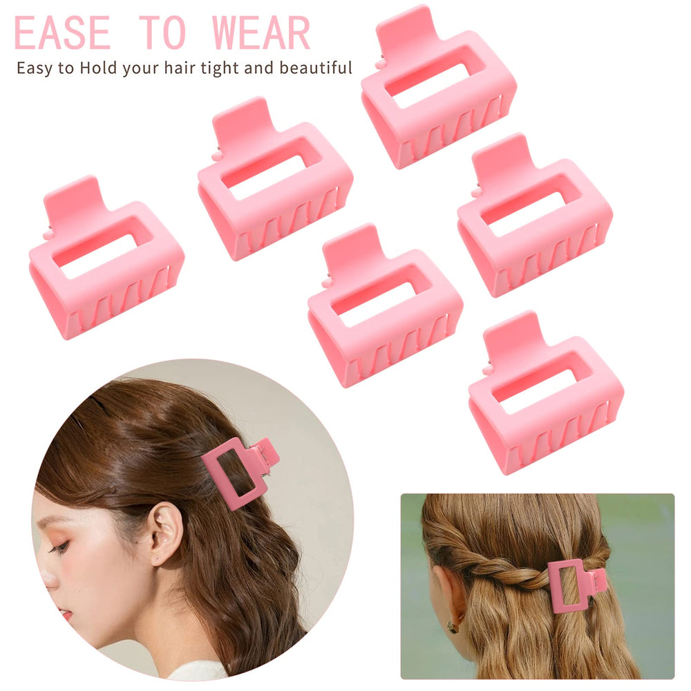Alemaky clip rectangular rosa grande, regalo elegante para recoger el cabello.