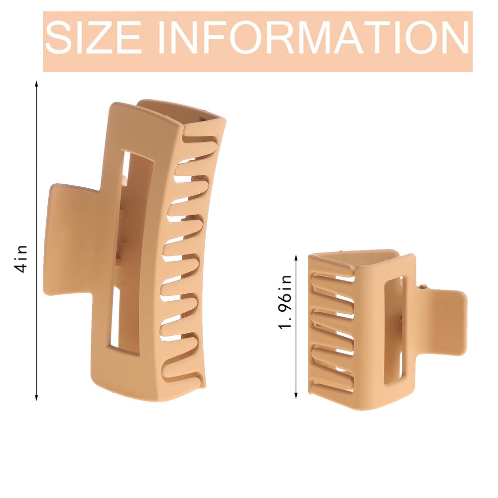 Clips rectangulares medianos de Alemaky con agarre estable para todo tipo de cabello