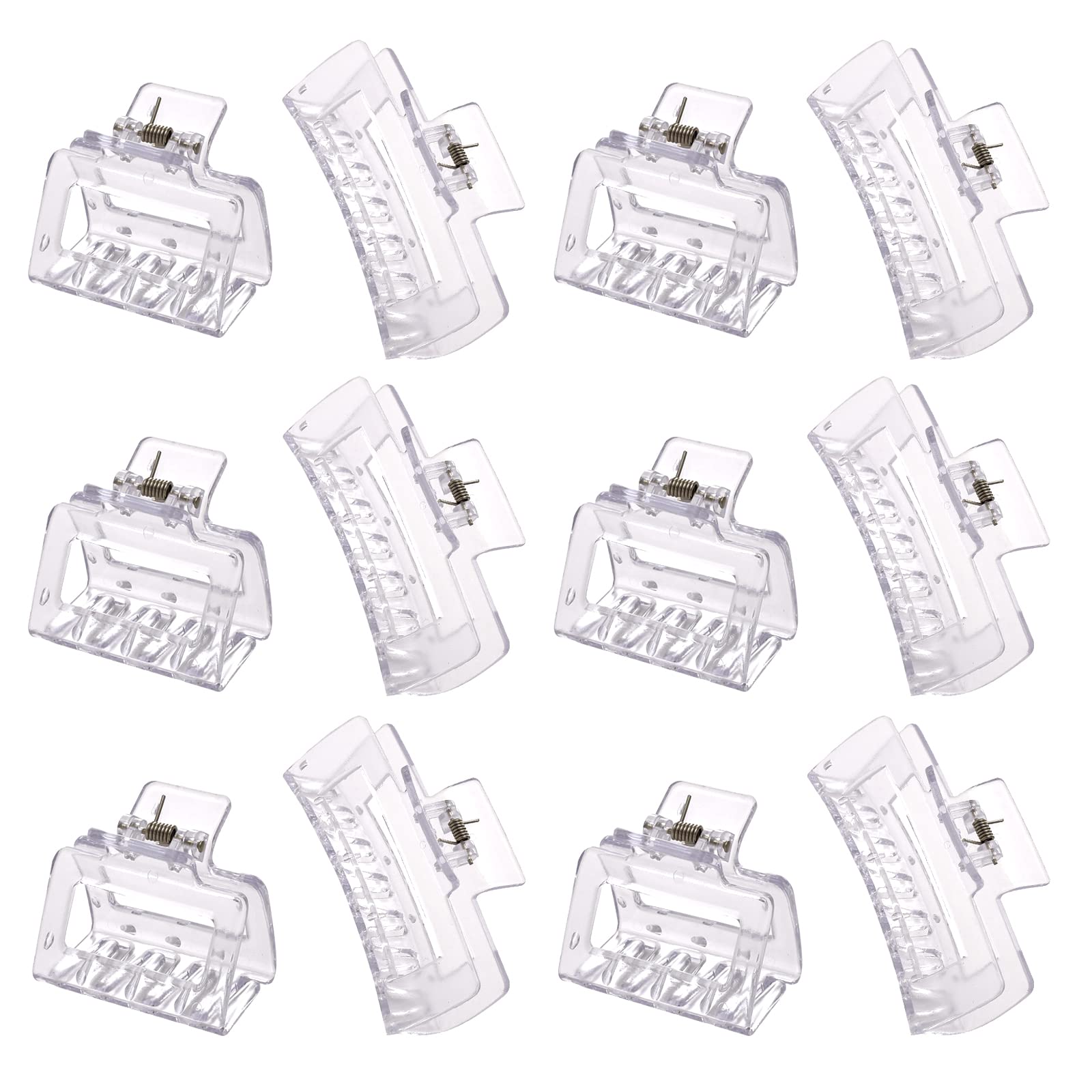 Alemaky clips rectangulares transparentes grandes, agarre firme para cabellos gruesos.