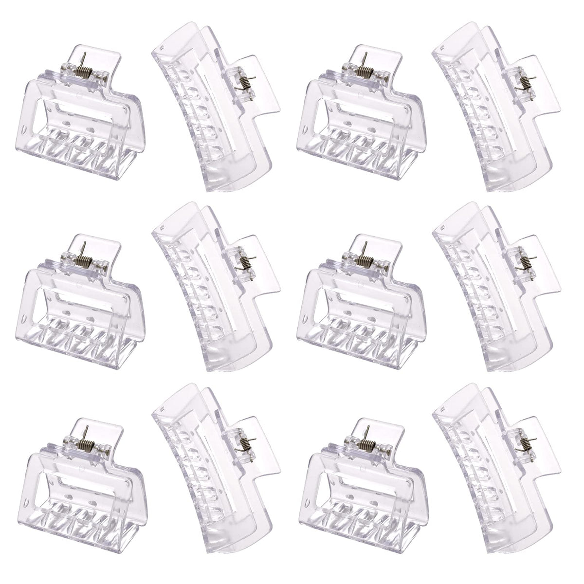 Alemaky clips rectangulares transparentes grandes, agarre firme para cabellos gruesos.