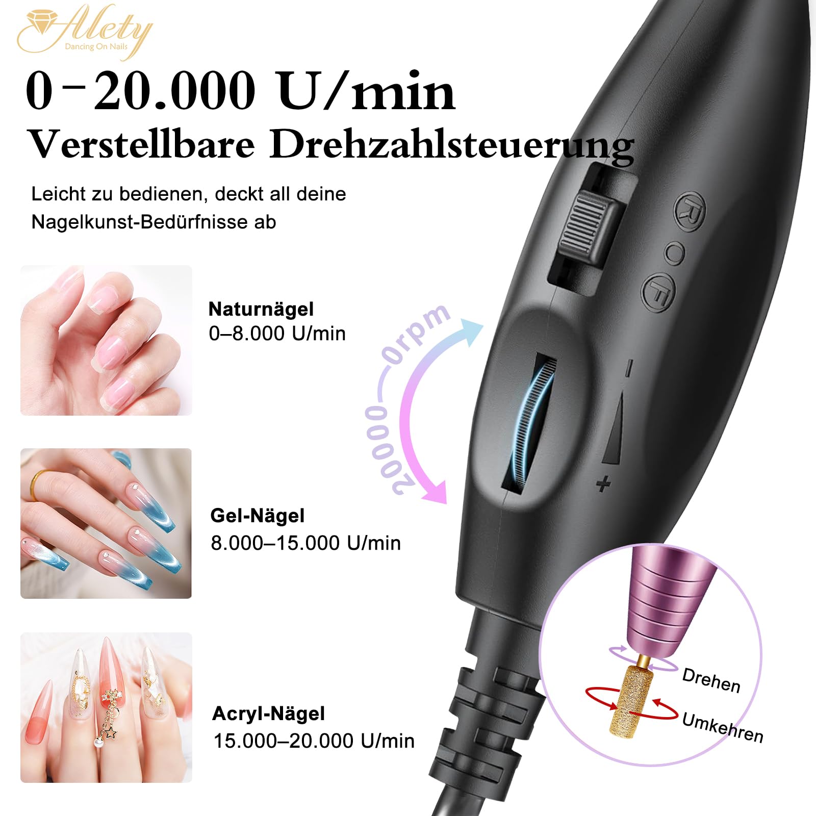 Alety low vibration and low heat for comfortable home salon use