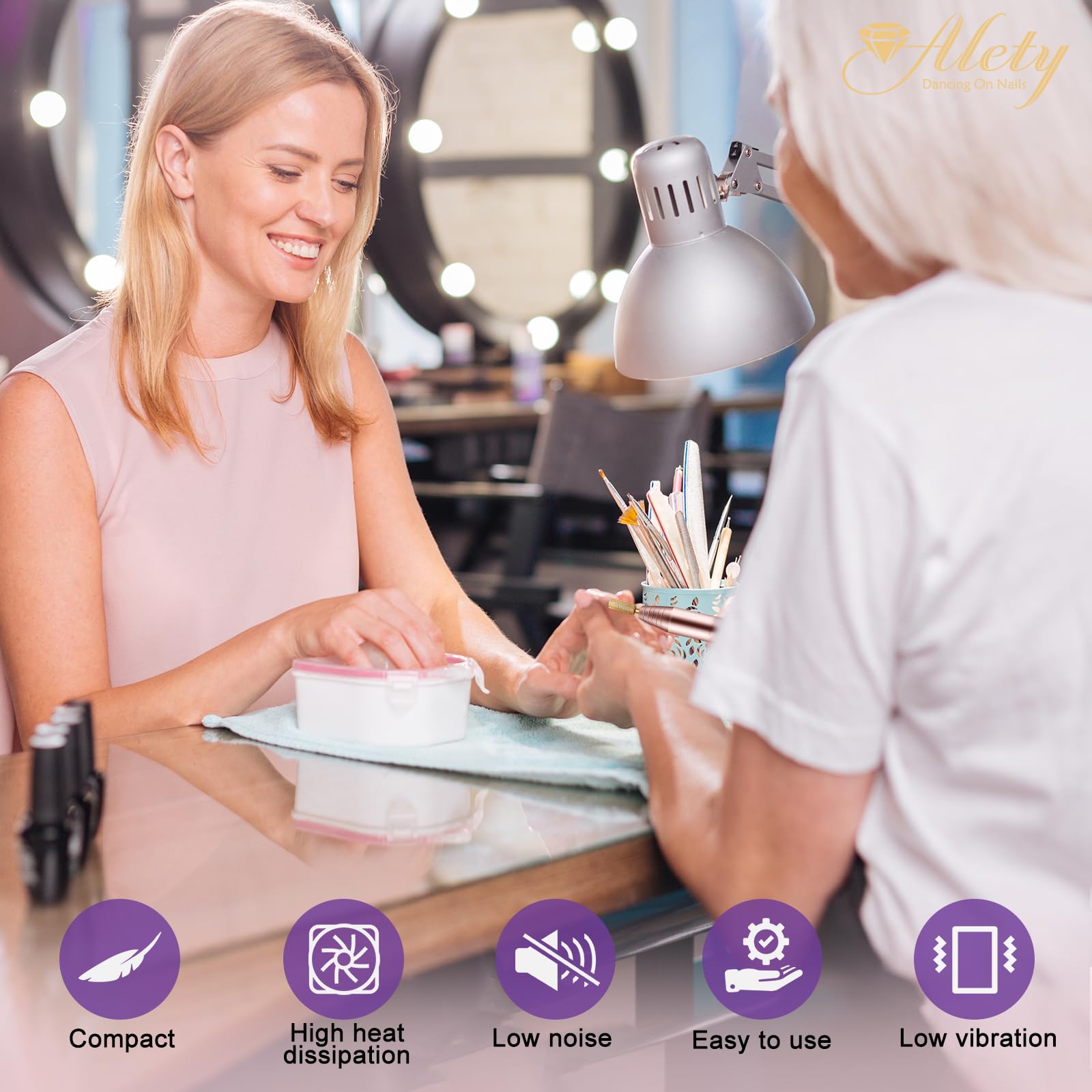 Alety portable home salon kit for on-the-go nail art.