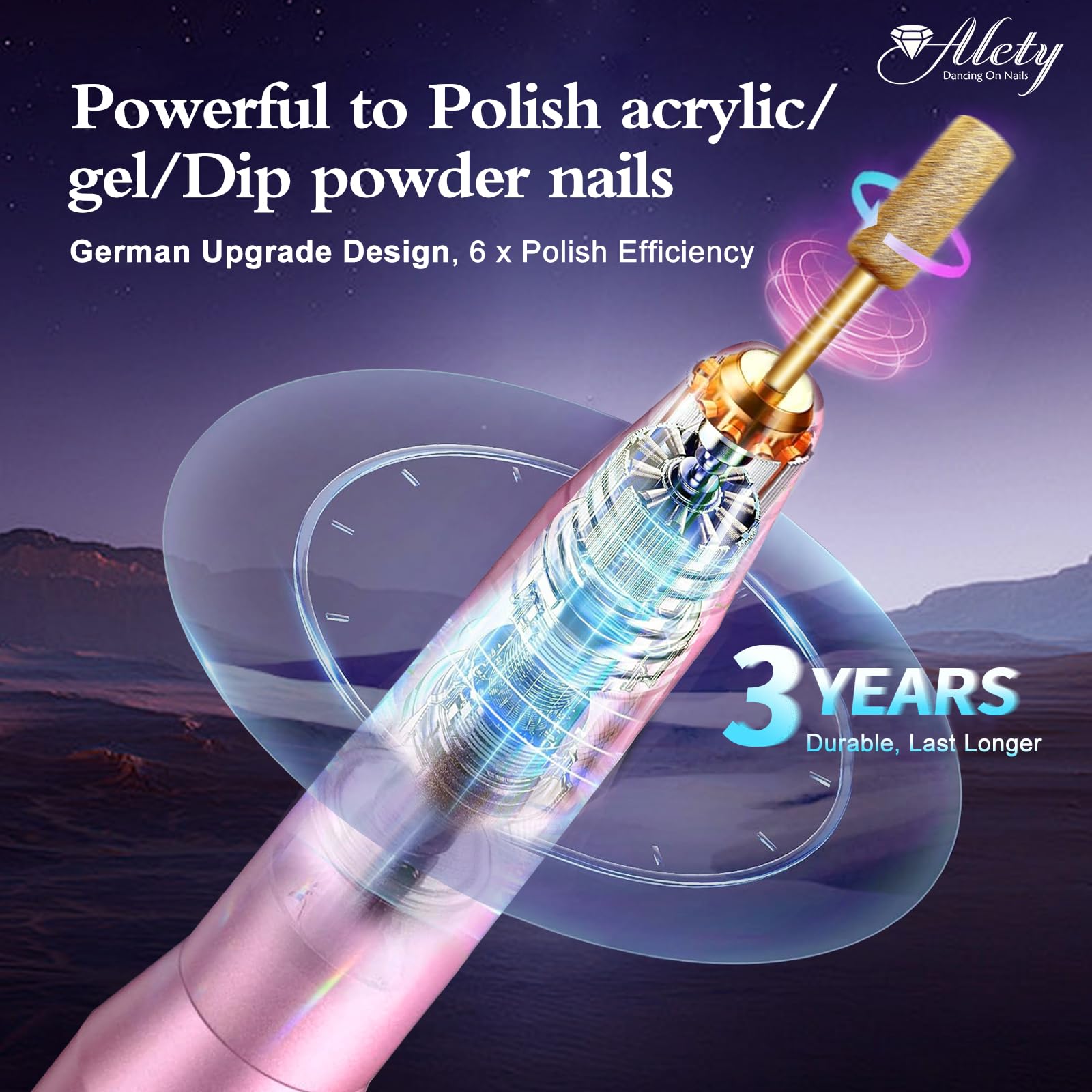 Alety 26 sanding bands for smooth acrylic and gel finishes