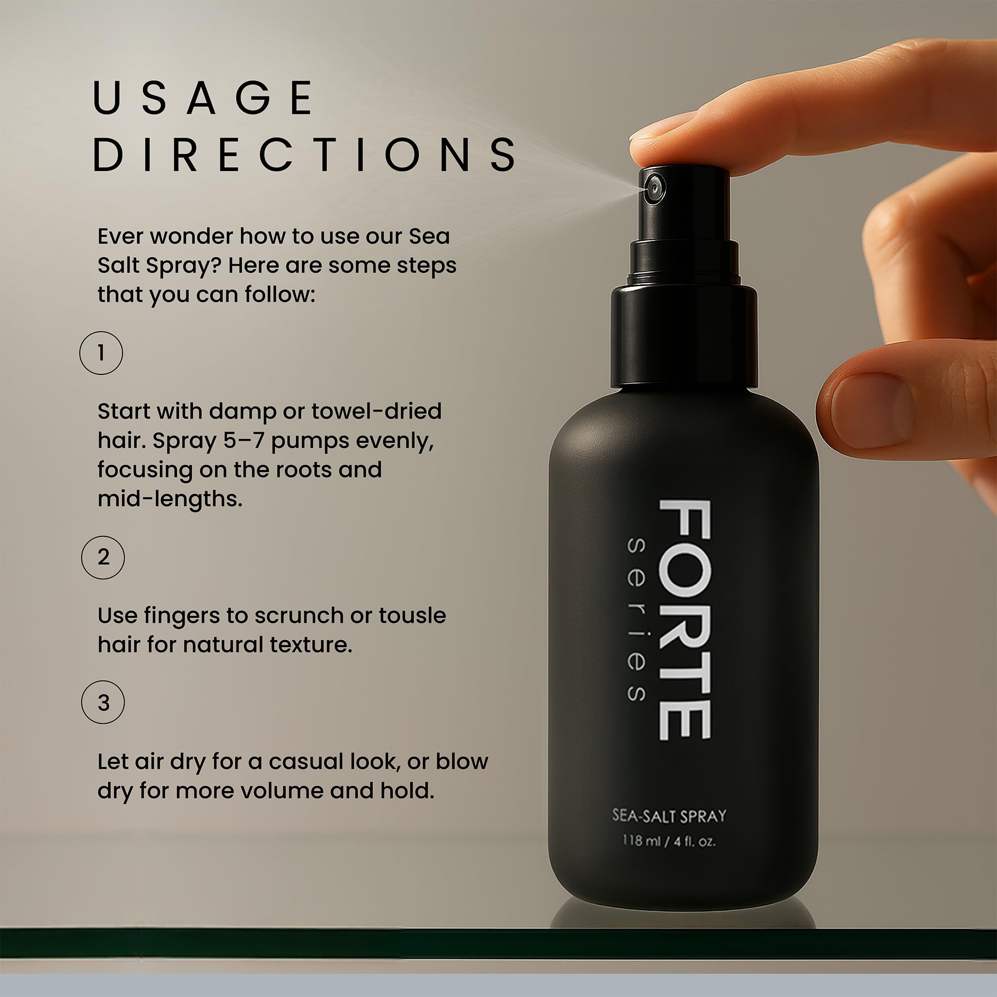 Alex Costa Sea-Salt Spray with kelp extract supporting scalp care.