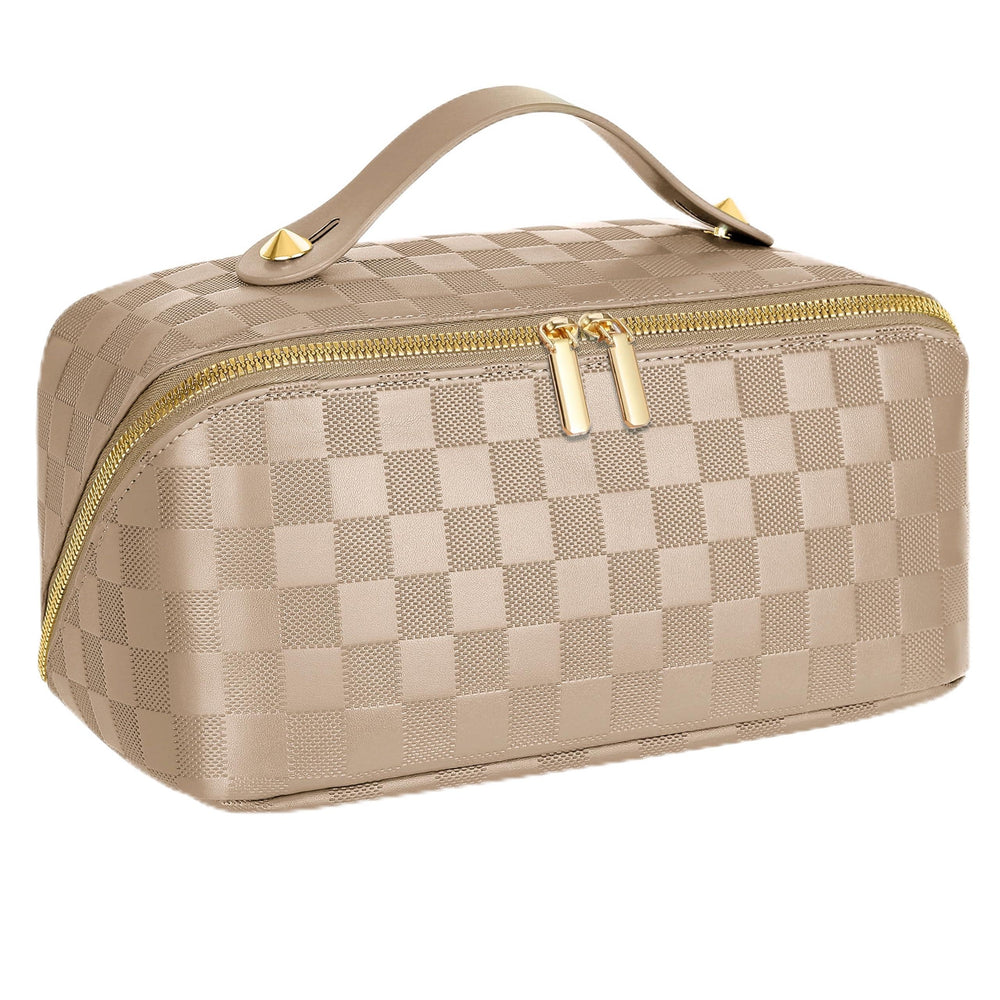 ALEXTINA large-capacity travel cosmetic bag shows organized space for on-the-go beauty essentials