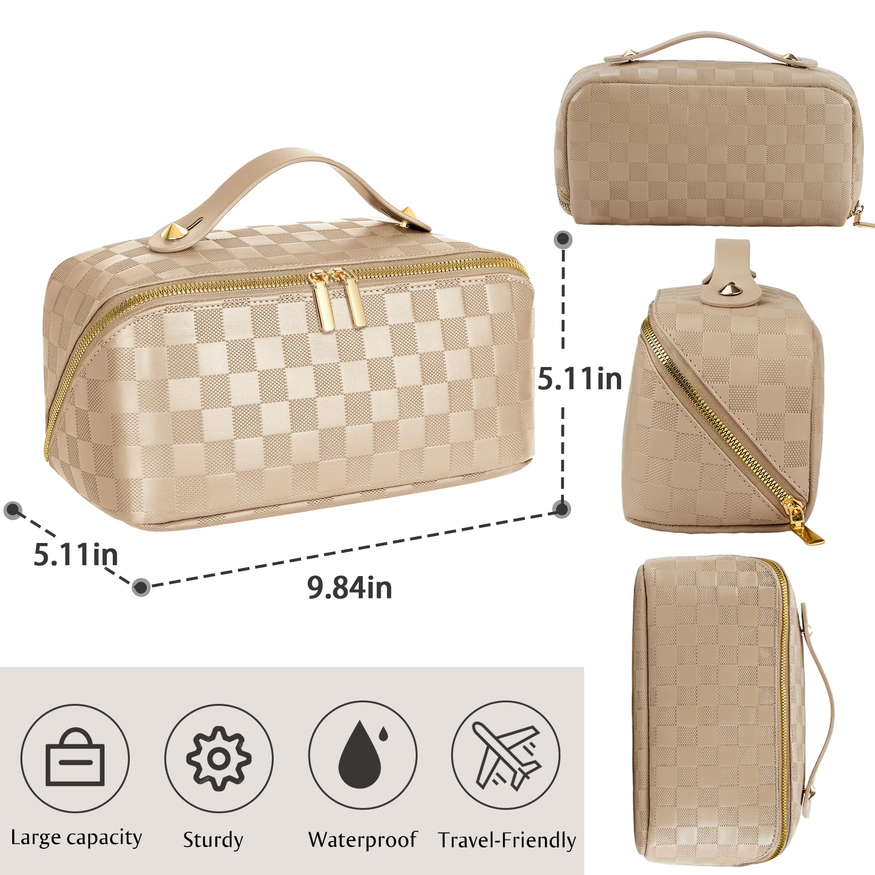 ALEXTINA waterproof PU leather keeps contents protected from moisture