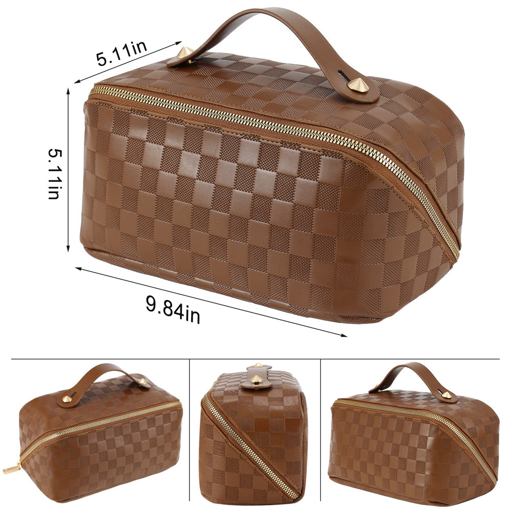 ALEXTINA checkered exterior adds style while keeping supplies organized on the go.