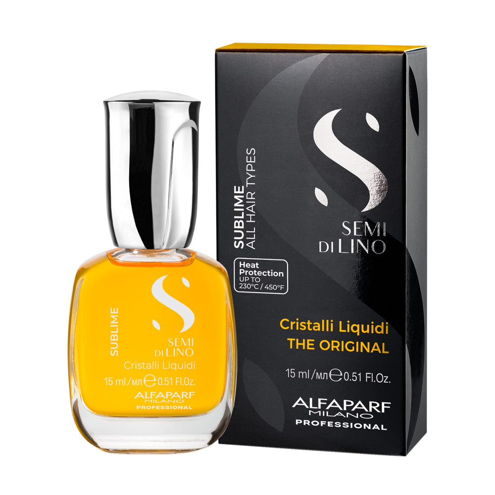 Aplicación en cabello húmedo con Cristalli Liquidi para suavidad y desenredo.