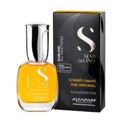 Aplicación en cabello húmedo con Cristalli Liquidi para suavidad y desenredo.