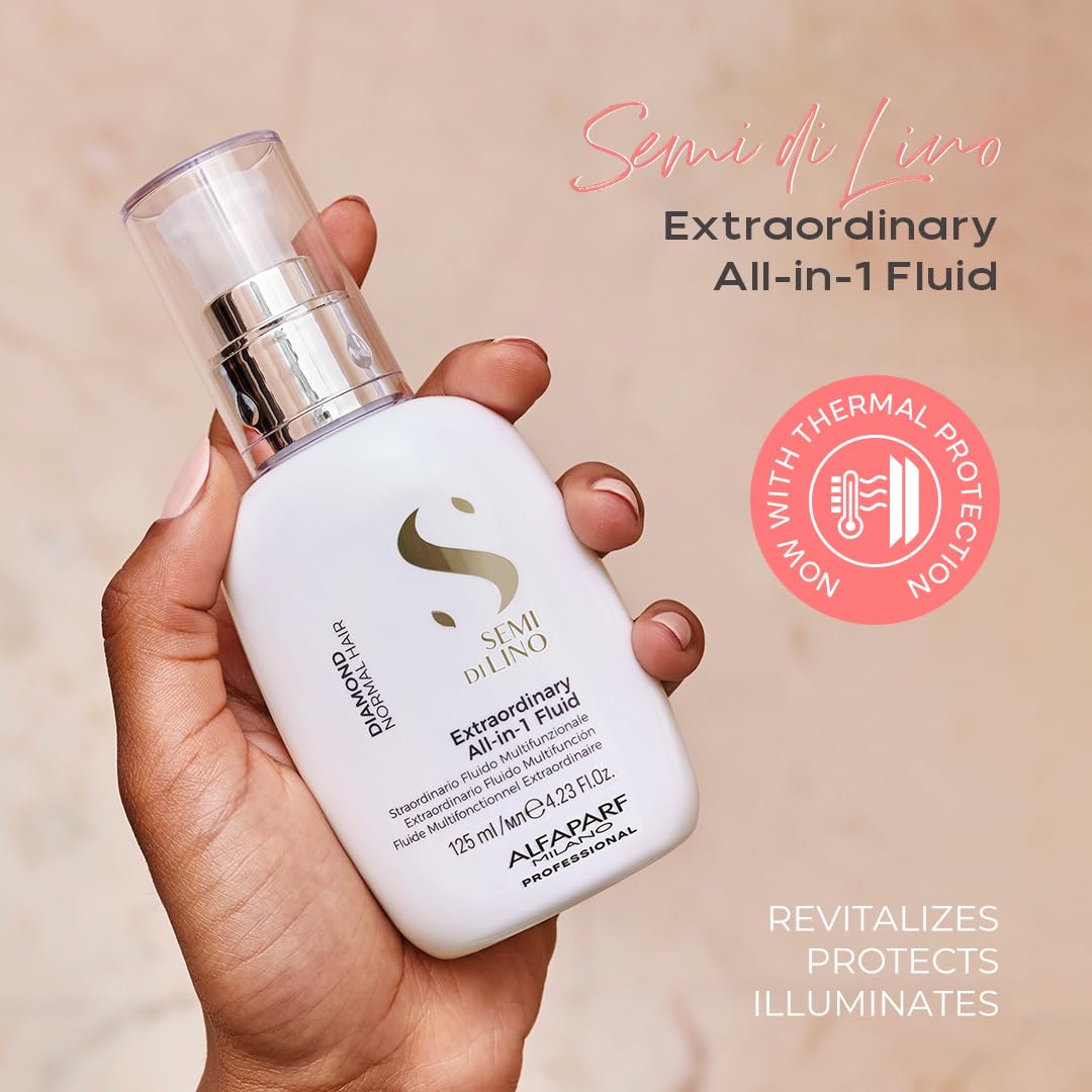 ALFAPARF Milano Semi di Lino Diamond leaves hair soft with a silky feel.
