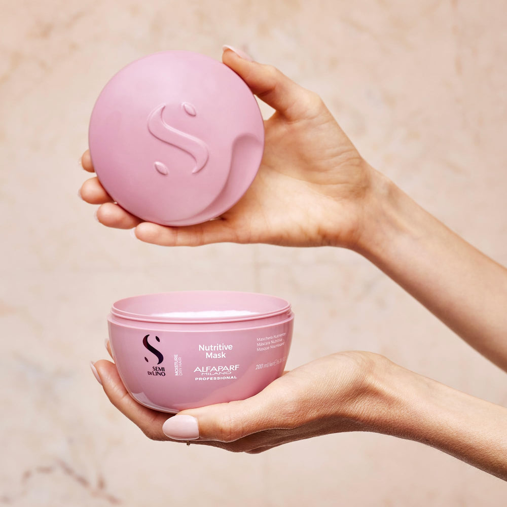 ALFAPARF MILANO color-safe formula emphasizes color protection and hydration.