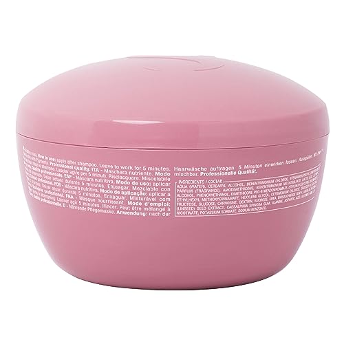 ALFAPARF MILANO Semi di Lino Moisture Mask jar closeup shows rich nourishing texture.