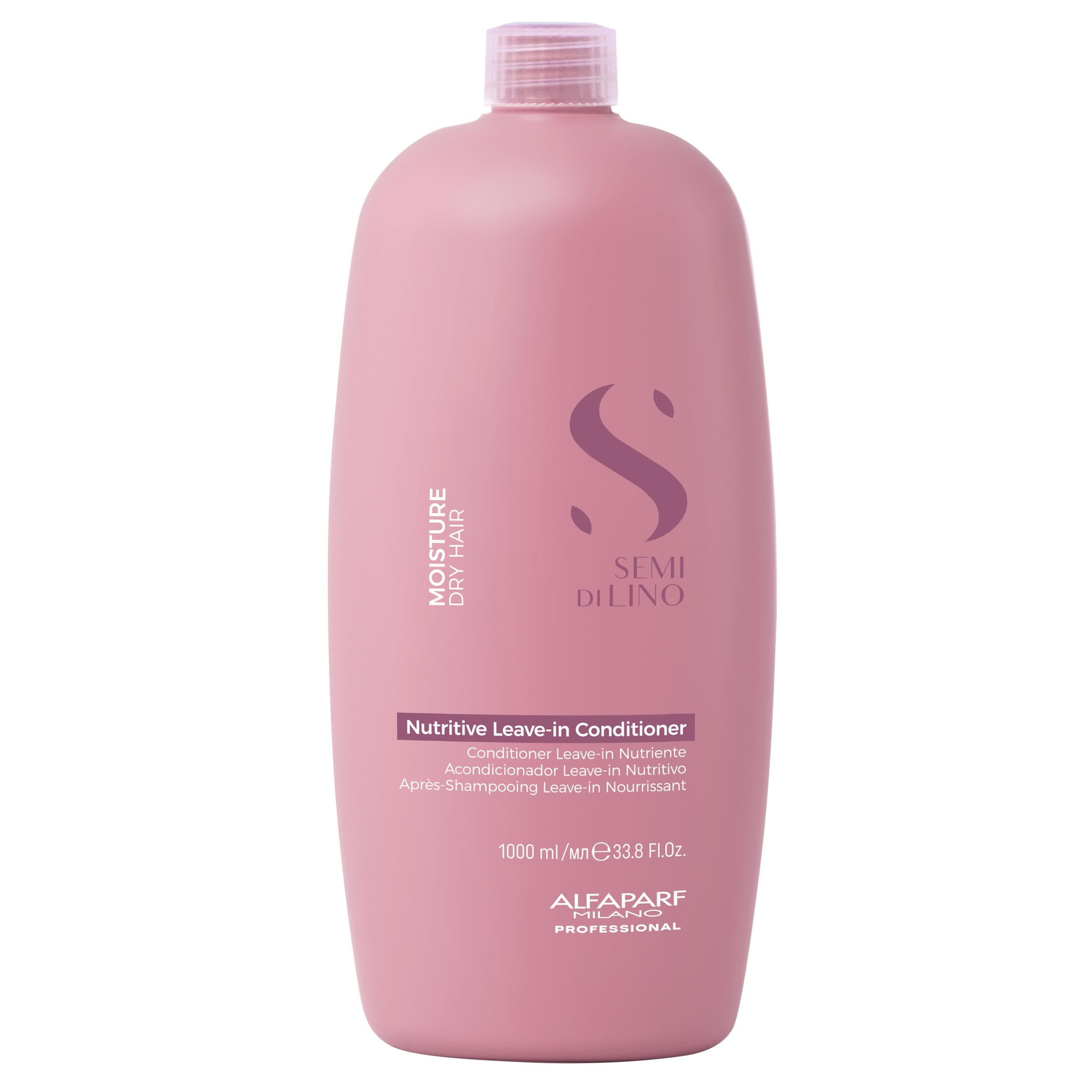 ALFAPARF MILANO Semi Di Lino Moisture Nutritive bottle—hydration without weighing hair down.