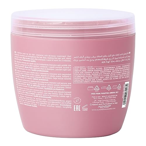Alfaparf Milano mask being applied to hair to detangle and soften