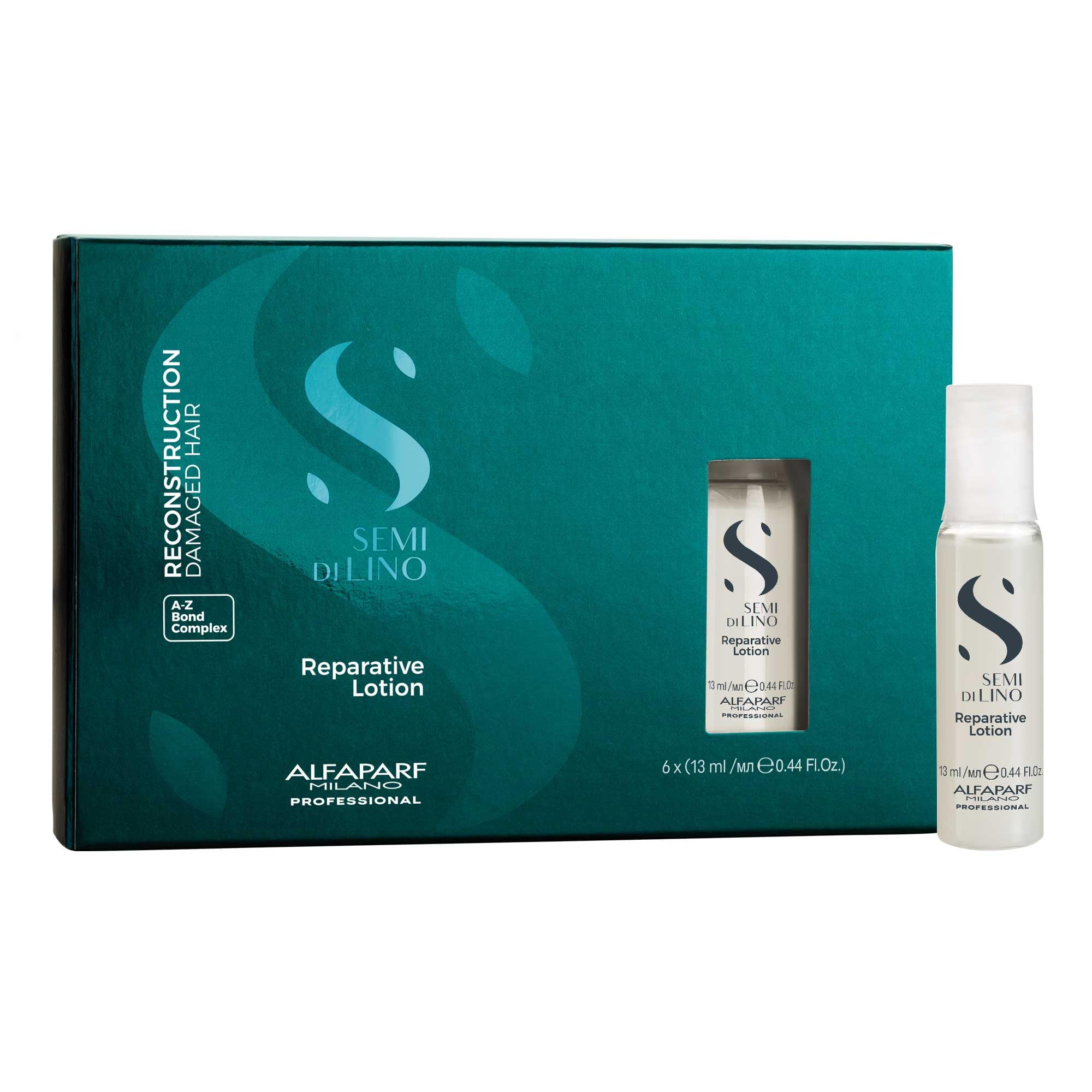 ALFAPARF MILANO Reconstruction leave-in bottle restores strength and shine.