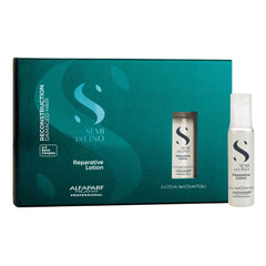 ALFAPARF MILANO Reconstruction leave-in bottle restores strength and shine.