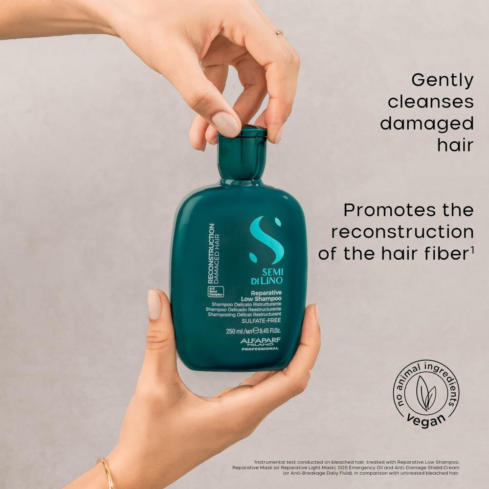 Alfaparf Milano Reconstruction Mask being applied to hair for deep repair