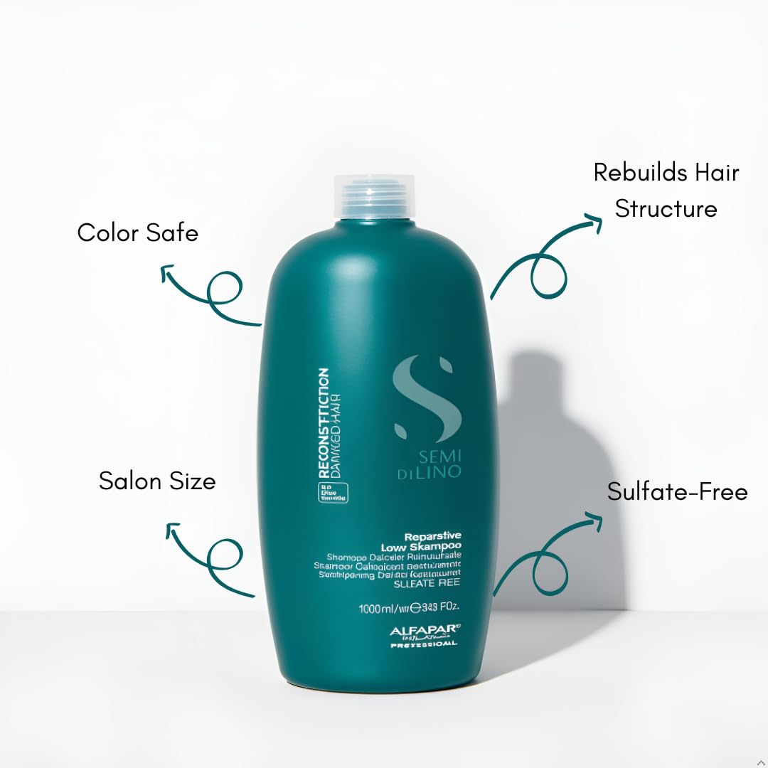 ALFAPARF MILANO reconstruction shampoo lather cleanses gently and prepares hair for reconstruction