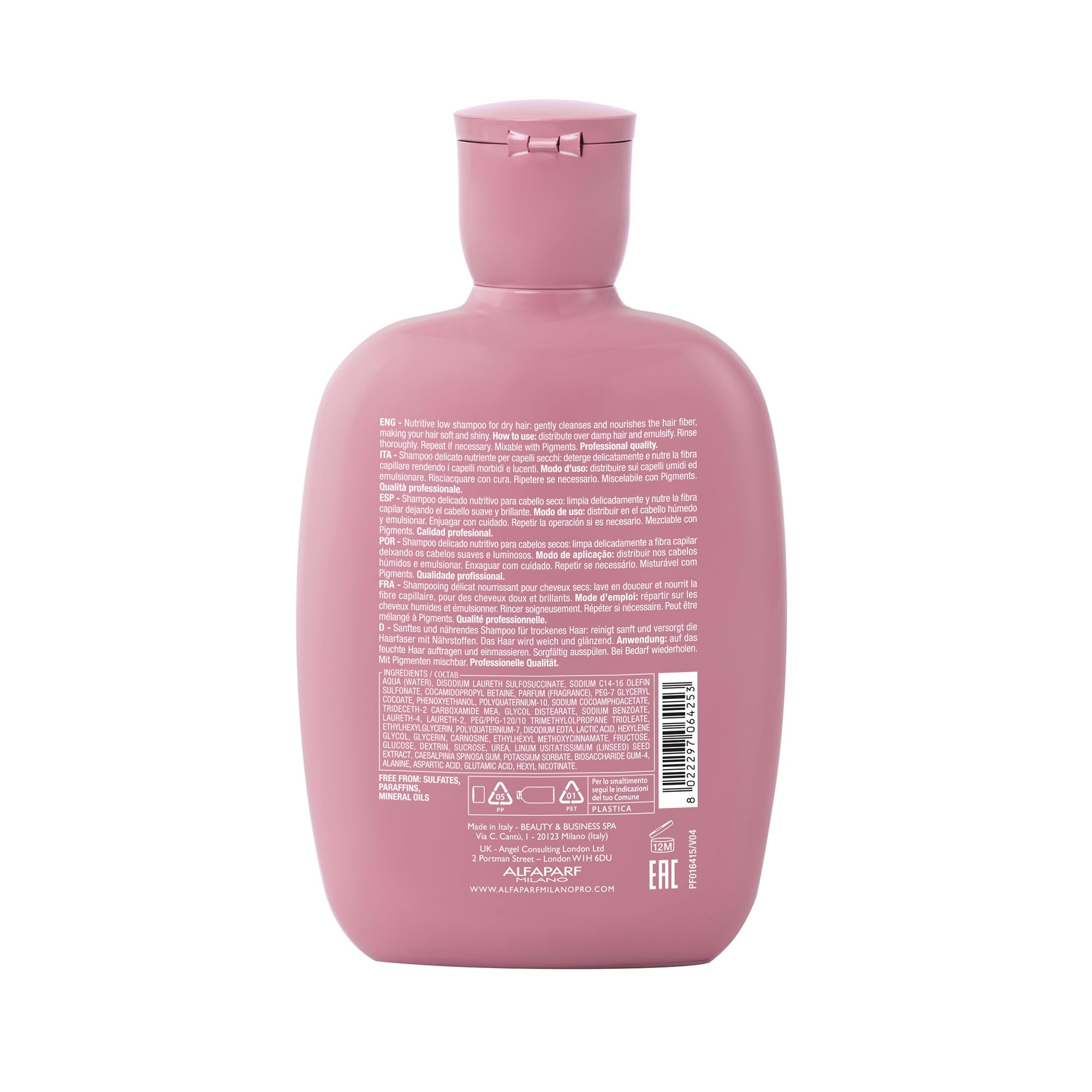 Alfaparf Milano Moisture Nutritive conditioner tube for silky detangling