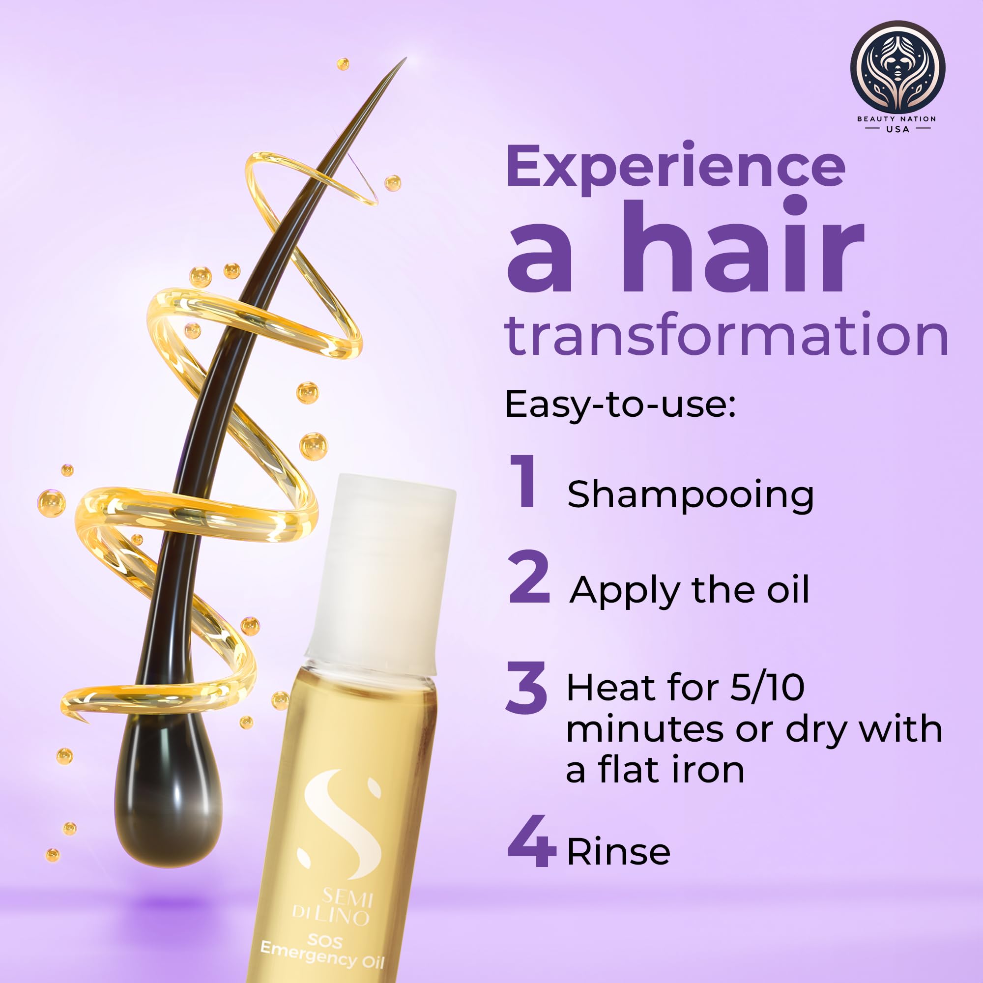 Alfaparf SOS Reconstruction oil being applied to damaged hair.