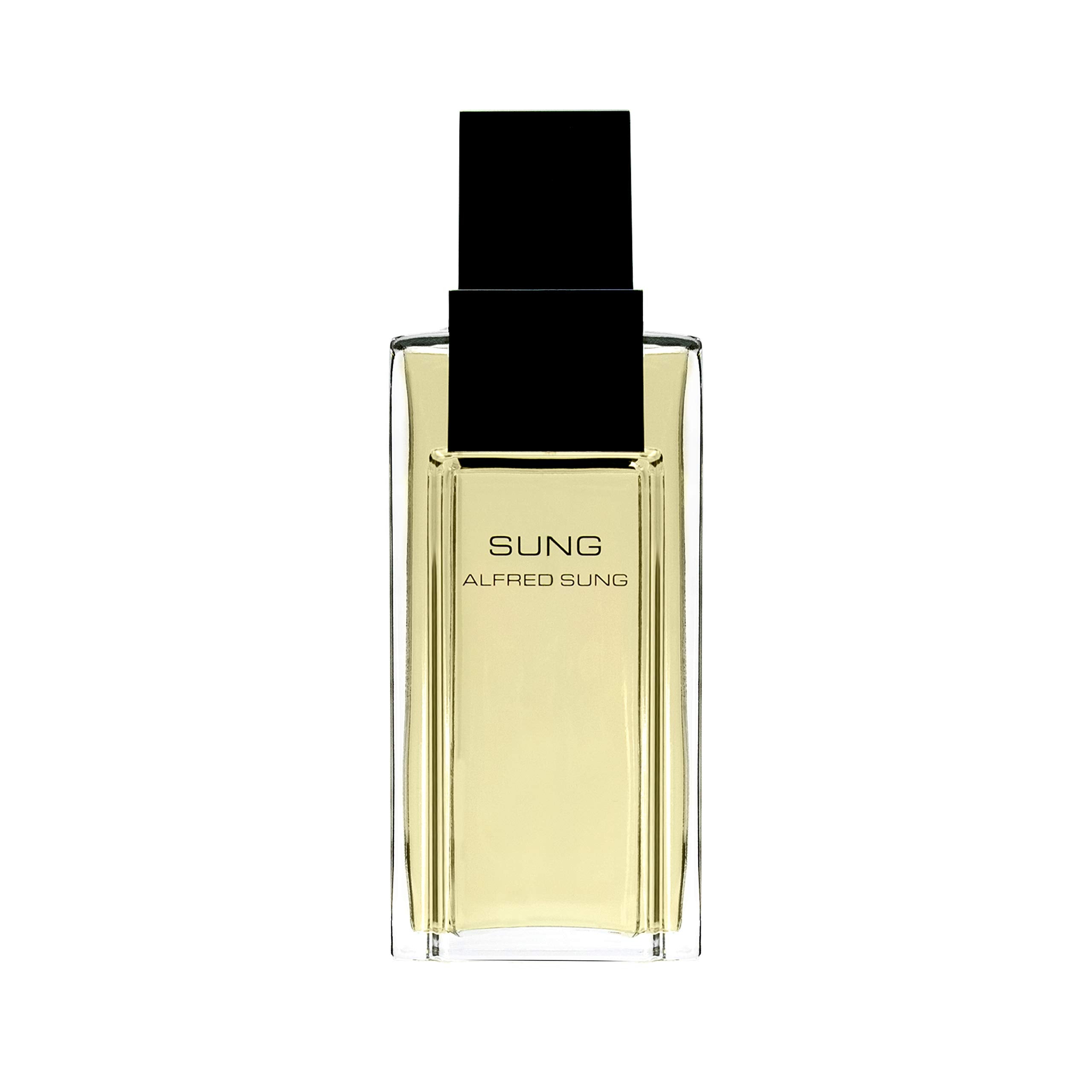 SUNG by Alfred Sung bottle side view, showcasing balanced floral and citrus notes.