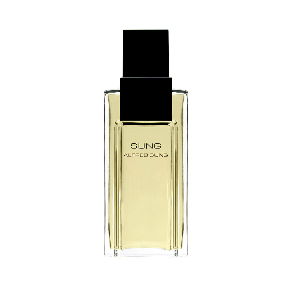 SUNG by Alfred Sung bottle side view, showcasing balanced floral and citrus notes.