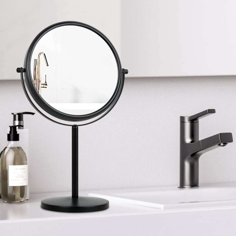 Rust-resistant steel with black coating on ALHAKIN mirror for damp spaces