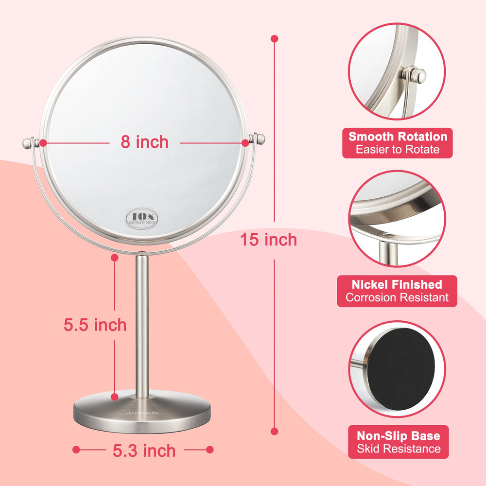 ALHAKIN detachable anti-slip base keeps the vanity stable.