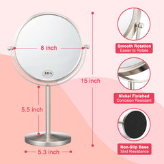 ALHAKIN detachable anti-slip base keeps the vanity stable.
