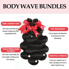 ALIANNA virgin Brazilian body wave bundle weft close-up
