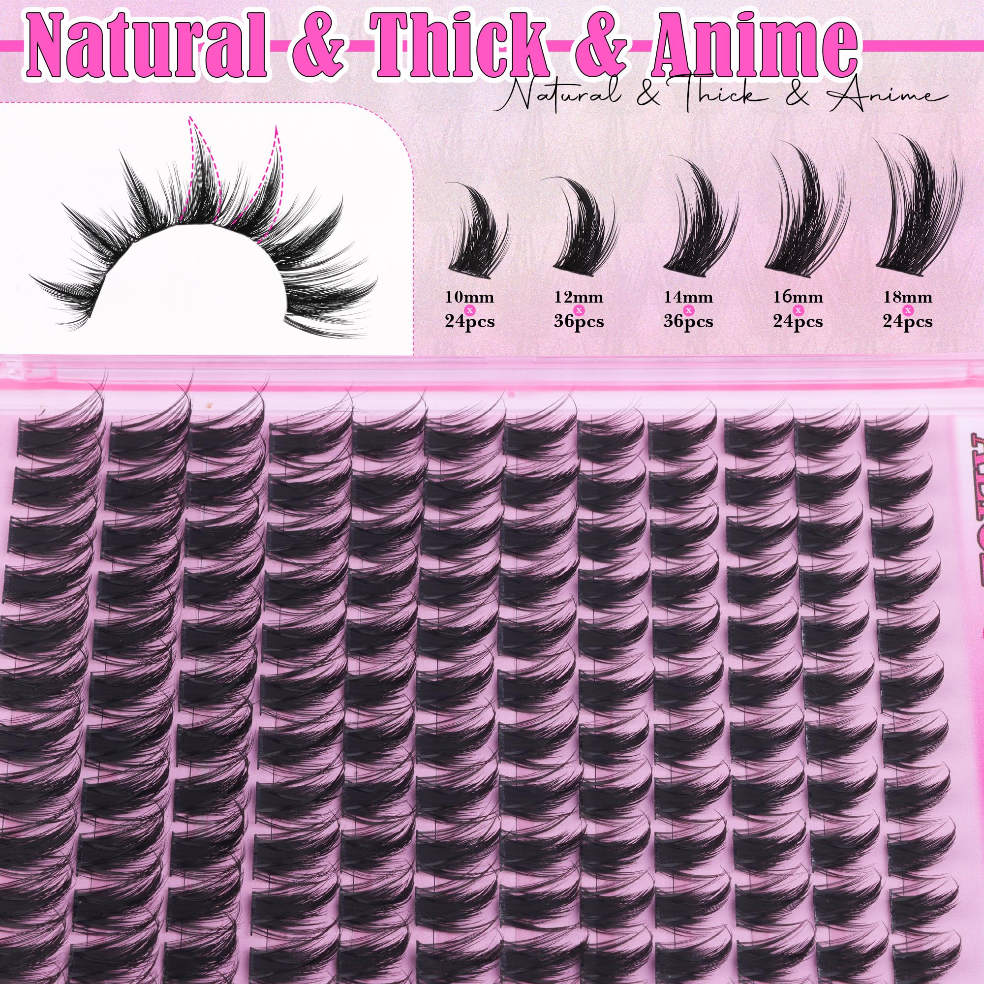 ALICE 10-18mm length clusters for versatile looks.