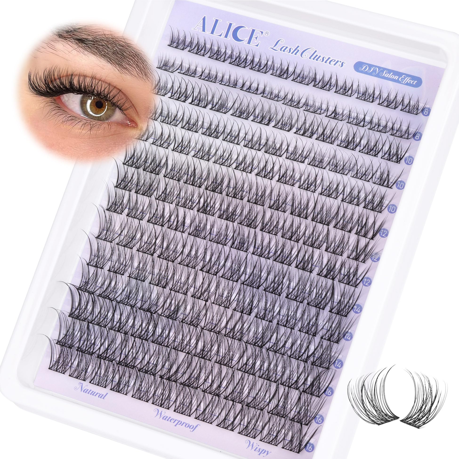 ALICE 168-piece set supports flexible lash styling choices.