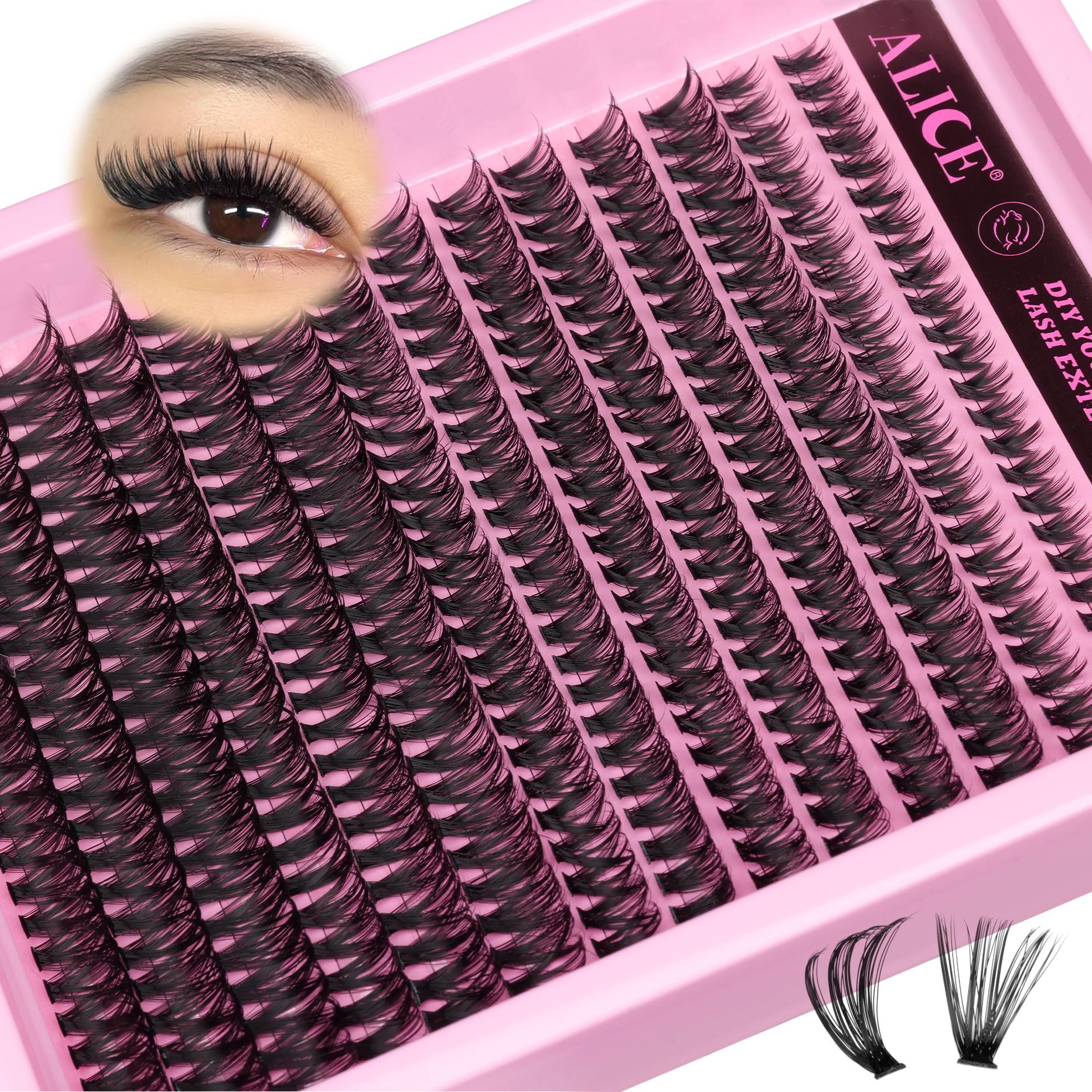 ALICE 50D lash clusters provide lush volume without heaviness