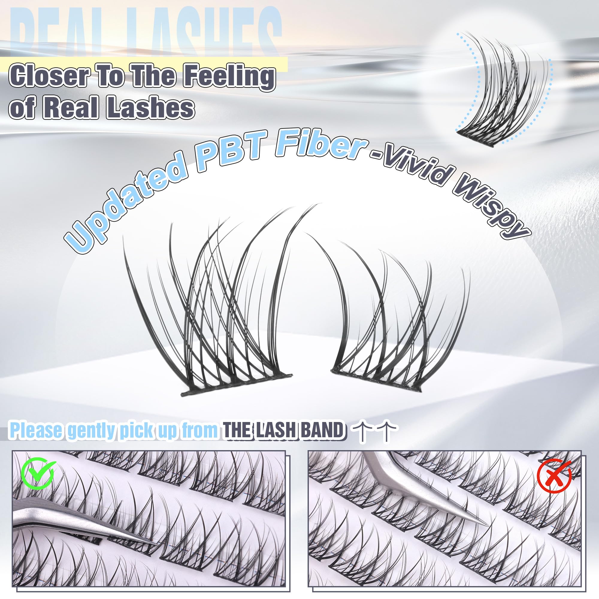 ALICE 8-12mm clusters create natural dimension and movement for a awake appearance.