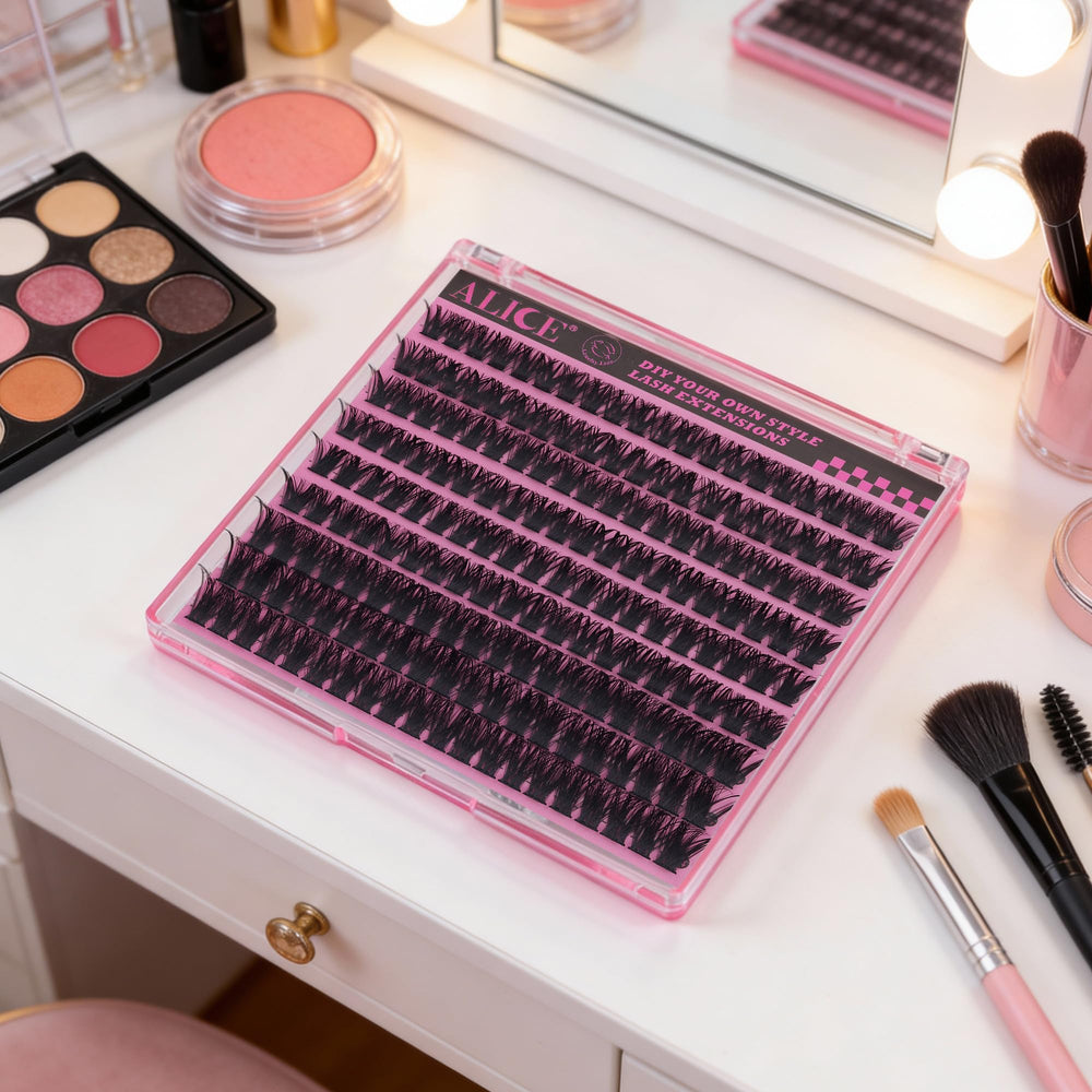 ALICE Beginner-friendly lash setup demonstrating quick at-home application.