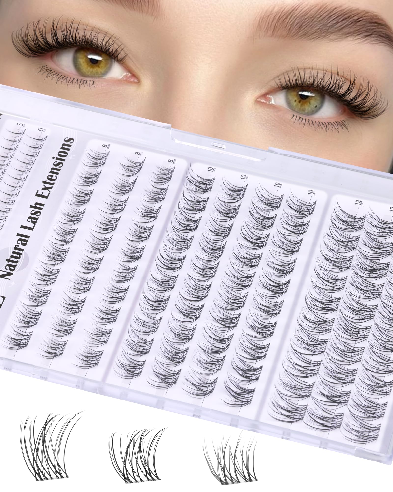 ALICE bottom lashes 5-6mm on-eye view for natural balance